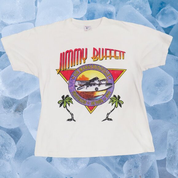 Vintage Jimmy Buffett Shirt XL Fruitcakes On Tour Rock Music Band 1994 Graphic